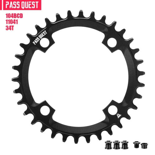 104BCD MTB Bicycle Round Chainring Crown 32T-48T Plate 4 Bolts Chainwheel - Picture 14 of 43