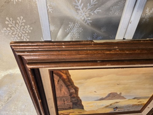 Vintage Southwest Desert Landscape Oil on Board – Original work by Michael Davis - Picture 10 of 19