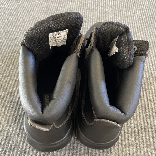 Rhino Boots Mens 10 Black Leather Lace Up - Picture 6 of 12