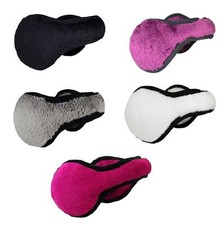 180s Women's Soft Lush Adjustable Behind-the-Head Ear Warmers Ear Muffs NEW 