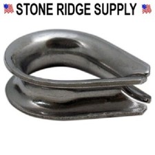 10 Stainless Steel Thimbles Per Pack 3/16" 5mm 304 Steel Wire Rope Cable Marine