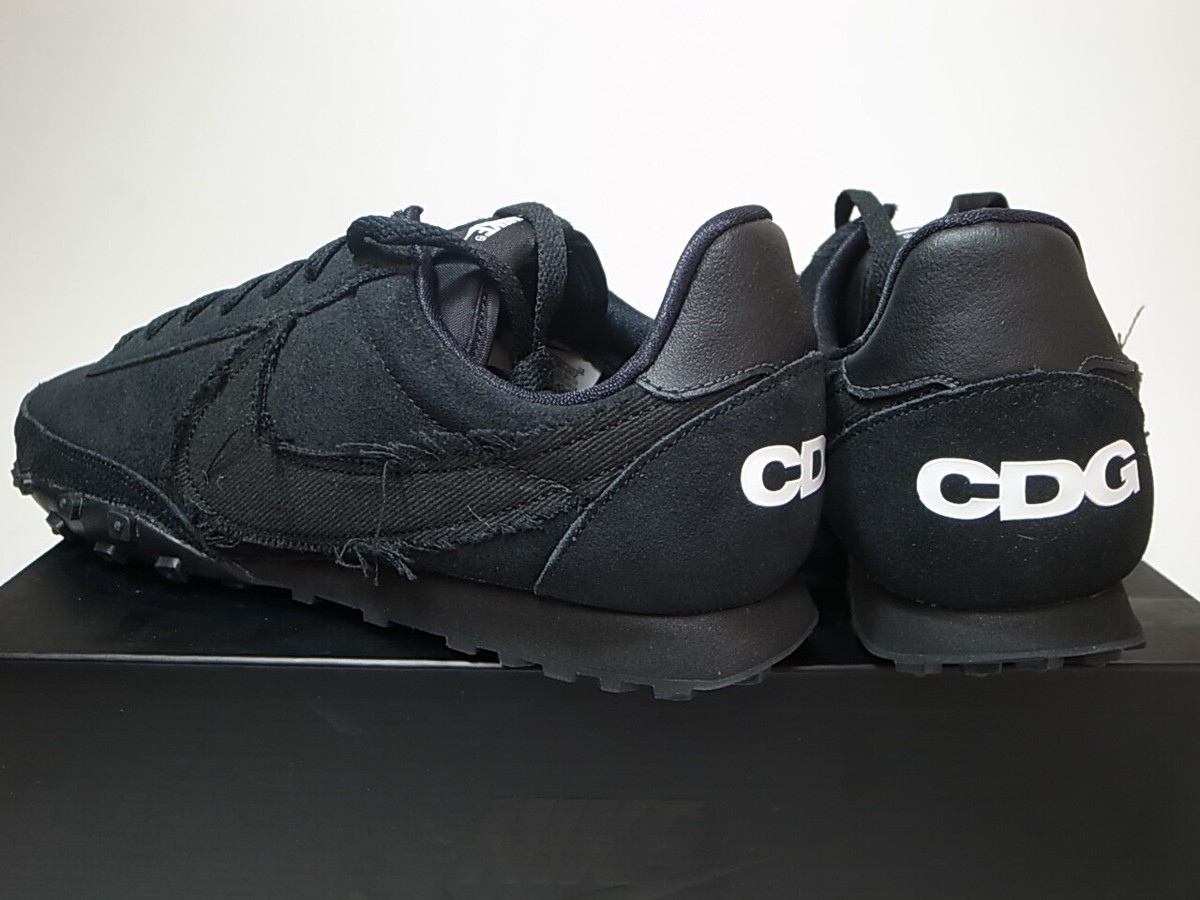 2020 NIKE WAFFLE RACER CDG BLACK COMME DES GARCONS CU9080 002 US11