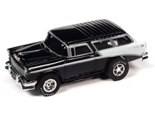 1pc 2022 AutoWorld X-Traction HO Slot Car 1955 Chevy NOMAD Classic Black n White