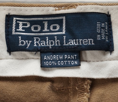 RALPH LAUREN ANDREW PANTS KHAKI CLASSIC CHINO COTTON MENS SIZE 38 X 30 UN-HEMMED - Picture 7 of 9