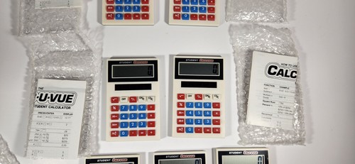 LOTE DE 7 CALCULADORAS DE PIE SOLAR CALC-U-VUE RECURSOS DE APRENDIZAJE VINTAGE PARA ESTUDIANTES - Imagen 3 de 13