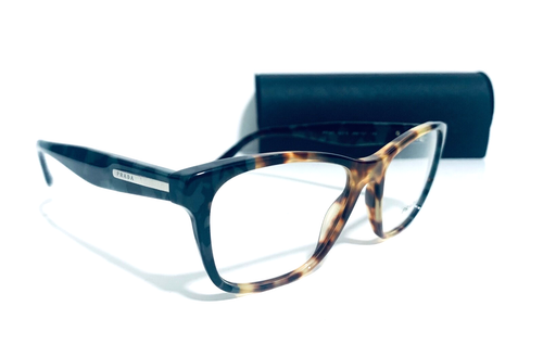 PRADA VPR 04T U6M-1O1 SPOTTED TORTOISE GRAY CAT EYE EYEGLASSES 52-16-14o ITALY - Picture 6 of 14
