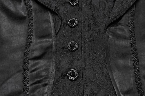 Punk Rave Women Black Vintage Gothic Gorgeous Palace Tailcoat Slim Fit Long Coat - Picture 18 of 20