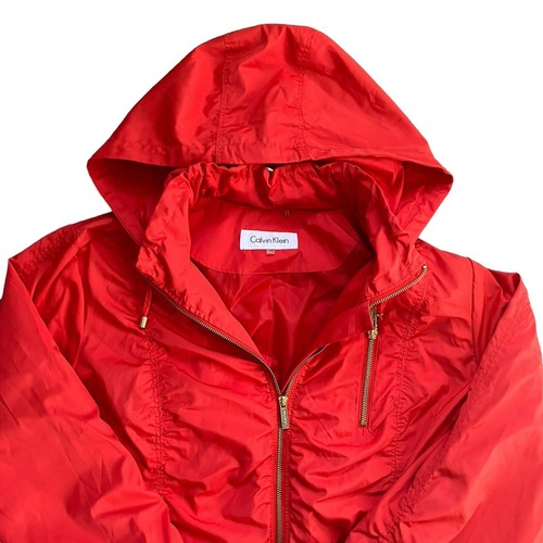 Neu ohne Etikett Calvin Klein Spectator Jacke Damen 1X rot wasserabweisend Gorpcore - Bild 2 von 12