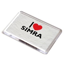 FRIDGE MAGNET - I Love Simra - Girls Name Gift