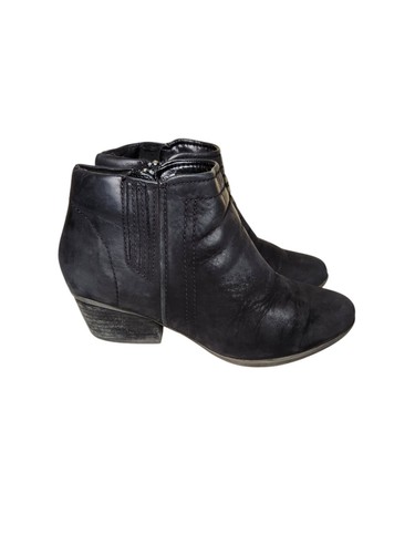 Blondo wasserdichte Stiefelette Reißverschluss schwarz Wildleder Stiefel Boho Damengröße 6
