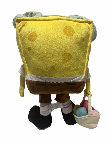 2015 Large Plush 29” Easter SpongeBob with Adjustable Rabbit Ears & Egg Basket - Picture 6 of 10