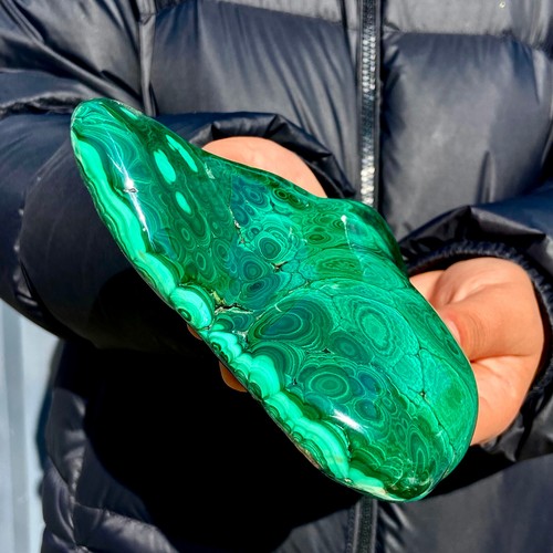 1,4 Pfund natürlicher glänzender Malachit transparenter Cluster grobe Mineralprobe - Bild 8 von 13