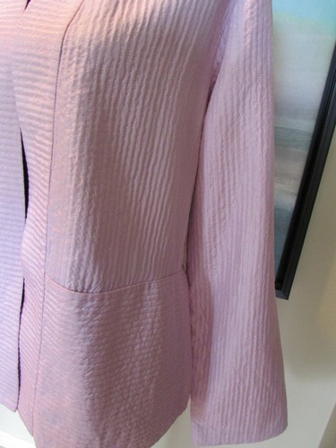 Eileen Fisher Pink Silk Mandarin Jacket Sz M - Picture 5 of 8