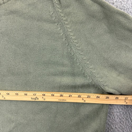 Lands End Sweater Womens 2X Green Pullover Knit Long Sleeve Casual Preppy Y2K - Picture 9 of 10