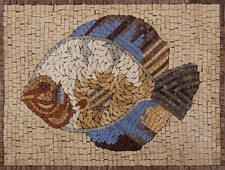 Tiny Fish Sea Random Tile Cute Sea Marble Mosaic