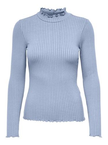 JDY Damen Dünnes Langarm Shirt Gerafftes Basic Stretch Longsleeve - Imagen 69 de 83