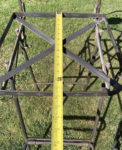 Vtg Wrought Iron Metal Chair Barstool Patio Furniture Turkey Federation Rare HTF - Picture 11 of 21