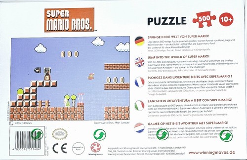 Rompecabezas Nintendo Winning Moves SUPER MARIO BROS. HIGH JUMPER nuevo incl. póster - Imagen 2 de 2