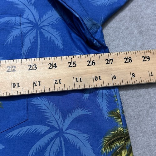 Vintage Ho Alhoa Mens Shirt 2XL Hawaiian Tropical Beach Scene Surfer Camp Vacay - Picture 8 of 12