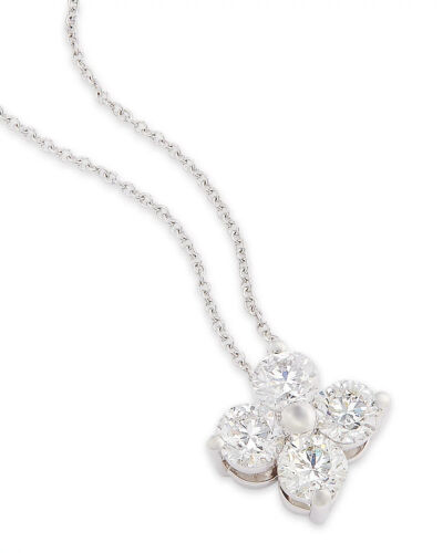 14K Gold Diamond Cluster Pendant – Luxury Jewelry - Picture 2 of 4