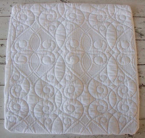 Pottery Barn weiß gesteppt Euro Kissenbezug ~ 100 % Baumwolle ~ 26 x 26 Zoll