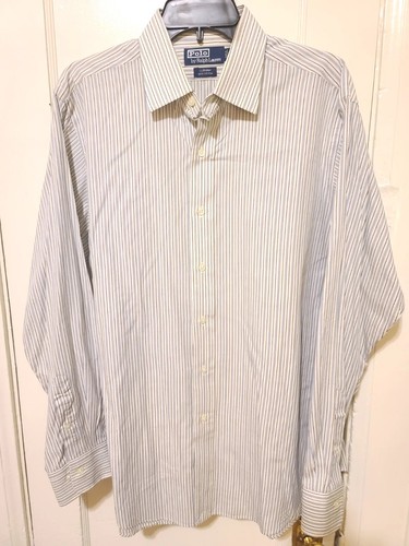 Polo Ralph Lauren Dress Shirt Curham Striped Men's Size 16 34/35 Nearly New  - Picture 2 of 6