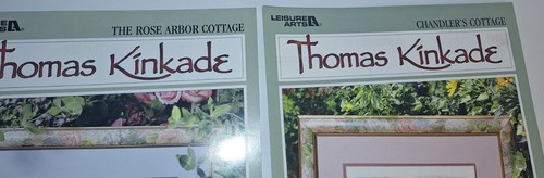Lot Of 2 Thomas Kinkade Cross Stitch Leaflets Rose Arbor Chandlers Cottage... - Picture 4 of 5