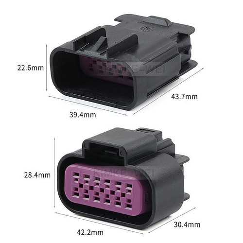 12 Pin Delphi Metri-Pack GT150-Series Male/Female Sealed Connector Plug Kit New - Picture 2 of 6