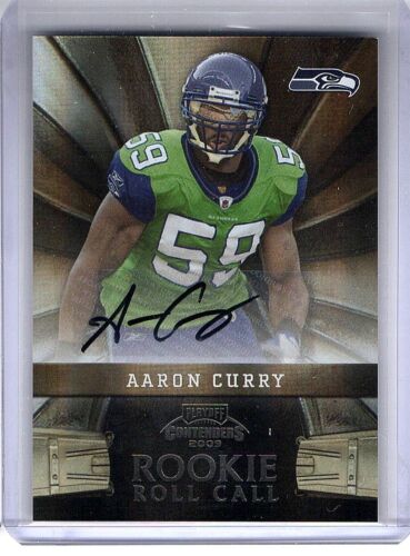 Aaron Curry 2009 Playoff Contenders Rookie Roll Call Auto Autograph #9 08/10