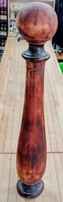 Vintage 23 Inch Turned Wood Pedestal Piece