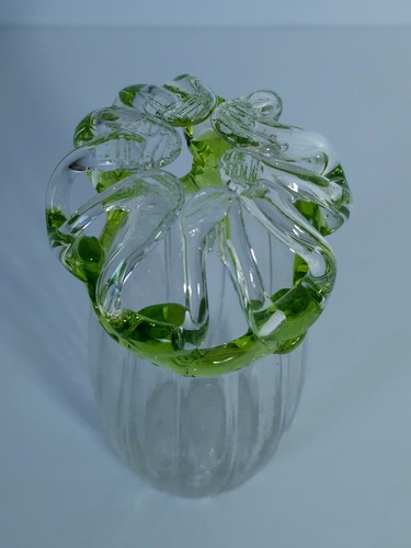 Antique Hand Blown Glass Brides Bank / Flower Frog Vase. - Picture 18 of 24