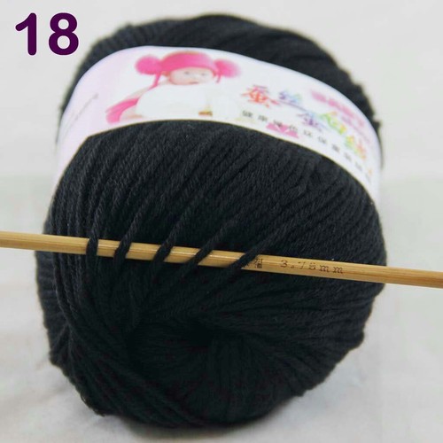 BabyDK 8 Balls x 50gr Cashmere Silk Wool Hand Knit Wrap Shawls Crochet Yarn 18 - Picture 6 of 24