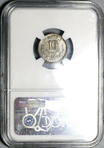 1884-Mo NGC MS 65 Mexico 10 Centavos Gem Silver Coin POP 1/2 (20022302C) - Picture 8 of 8