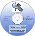 Software prints mailing labels. Home/Office Mass mailing, mail list Address book