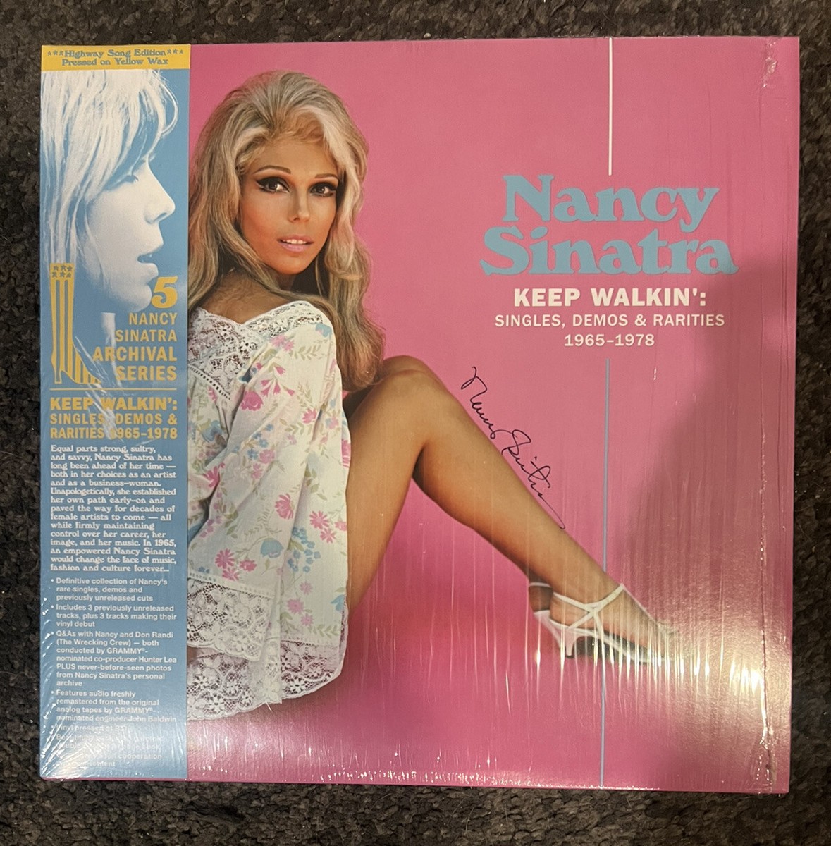signed keep walkin' singles & rarities yellow vinyl - autographed