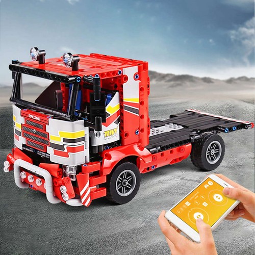 Technik Bausteine Ferngesteuert Auto LKW Rennwagen Modell 15003 Bauset 577 Teile - Bild 2 von 8