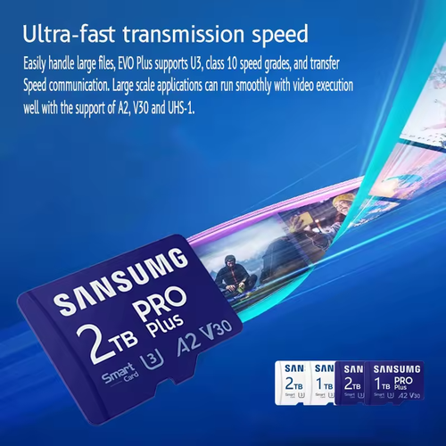 SAMSUNG 2TB 1TB 4K Ultra High Speed Micro TF SD Card Memoria SD Memory Card - Photo 8 sur 16