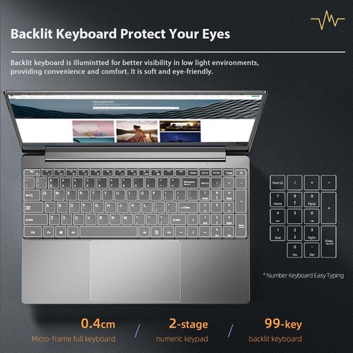 Microsoft Windows 10 Laptop/Notebook 15.6 Intel Celeron 12GB RAM 512 SSD 1920*10 - Picture 5 of 6