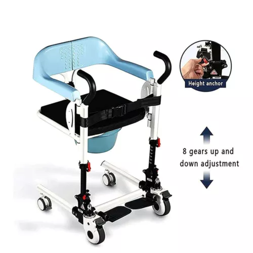 Multifunctional 4in1 Patient Lift Transfer Chair Folding Handicapped Wheelchair - Picture 19 of 19