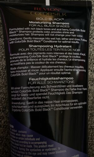Revlon ColorSilk Bold Black 8.45 fl oz ColorStay Shampoo & Conditioner New - Picture 4 of 9