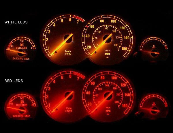 Medidores de cara blancos para BMW 850CI 840CI 1991-1998 160 MPH Foto 4 de 4