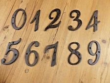 Cast Iron House Numbers Street Address Cursive Rustic Pick #'s from 0-9 # Metal