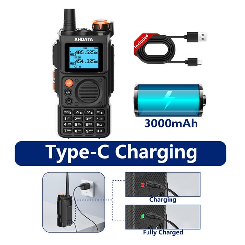 5W Walkie Talkie Full Band Two Way Radios NOAA Weather Long Range Receiver NEW - Picture 15 of 19