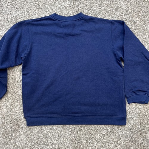 Vintage Adidas Sweatshirt Girls XL Navy Blue Long Sleeve Holiday - Picture 9 of 9