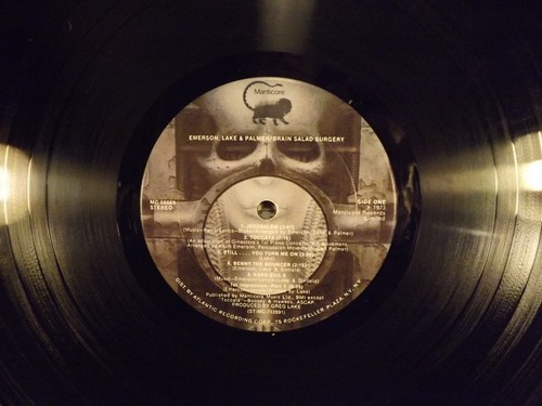 ELP Emerson Lake & Palmer Brain Salad Surgery LP vinyl TESTED - Imagen 5 de 7