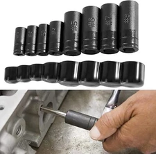 70500 Tap Socket Set W/ 1/4" & 3/8" Drive For 1/2" & 1/8" NPT Taps & Metric Taps