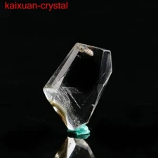 7.1Ct TOP Natural Hyaline Green Phantom "Pyramid" Ghost Garden Quartz Crystal