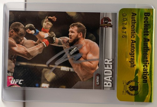 Ryan Bader Signed 2015 Topps UFC Champions Silver Card #50 BAS COA Bellator MMA - Picture 2 of 24