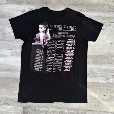 Ariana Grande Official 2017 Black Dangerous Woman Tour T-Shirt