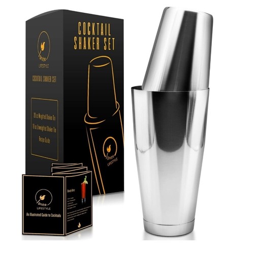 Boston Cocktail Shaker Professional Grade Unweighted 18oz & Weighted 28oz - Picture 1 of 5